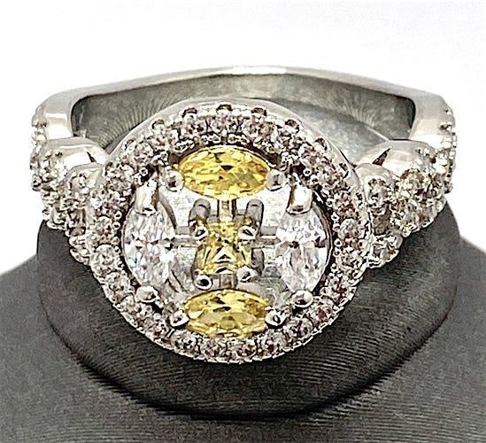 1.90ctw AAA grade Yellow & White CZ Ring - photo 1