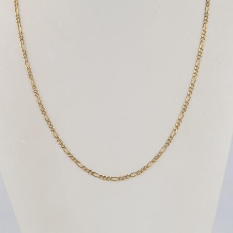 14kt Gold Two-tone Figaro Chain Necklace