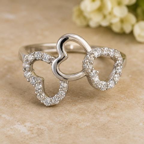 No Reserve 925 Sterling Silver 1.24 Ct Cubic Zirconia Ring 6 US Ring Size