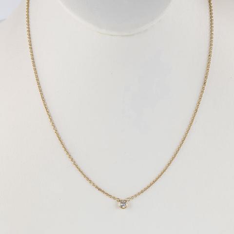 18kt Gold Necklace Diamond Pendant