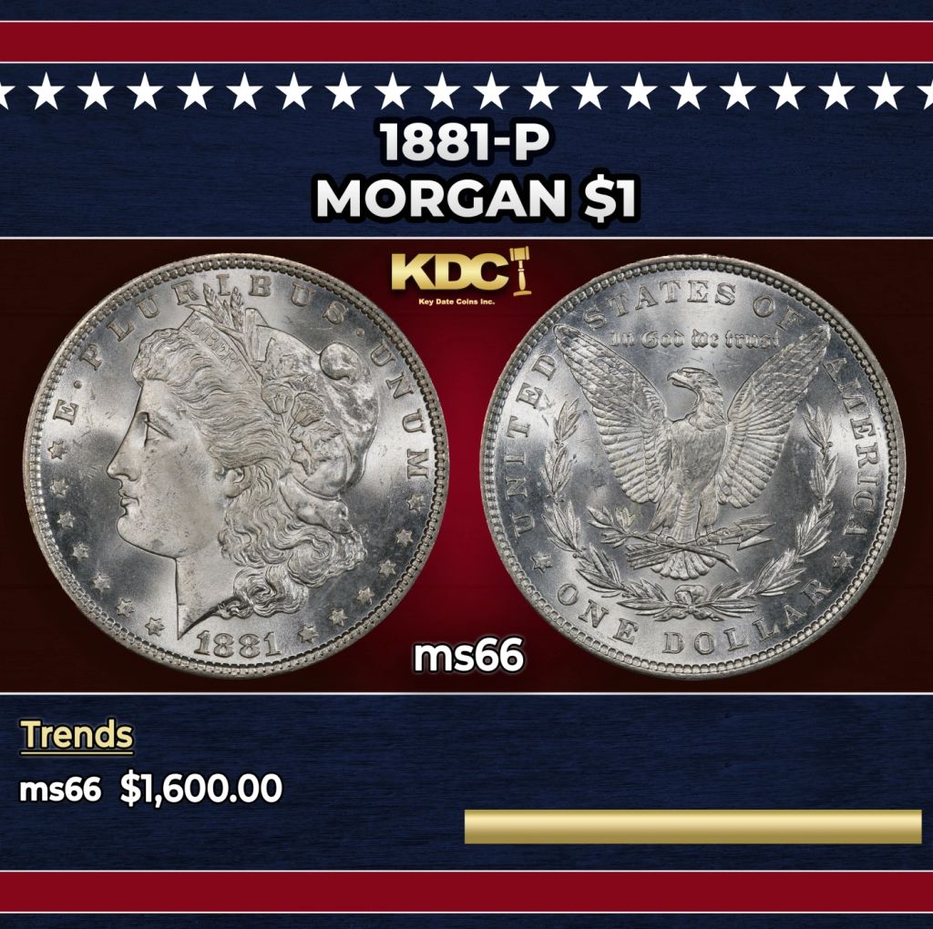 1881-p Morgan Dollar $1 ms66 SEGS - photo 1