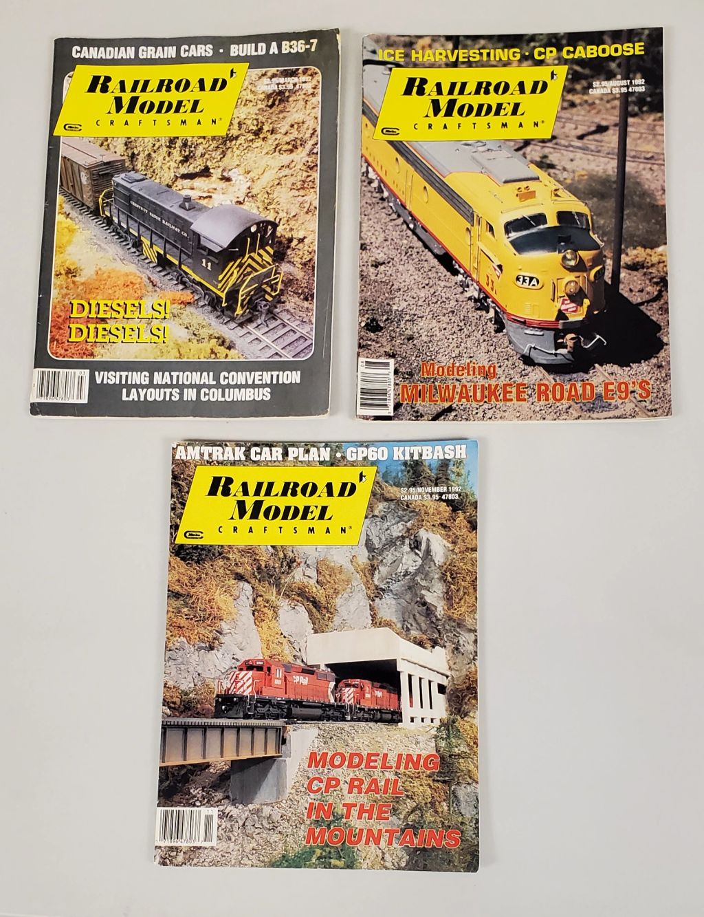 Lot of 3 Railroad Model Craftsman 1992 - CP Rail, Milwaukee Road, Diesels VG - photo 1