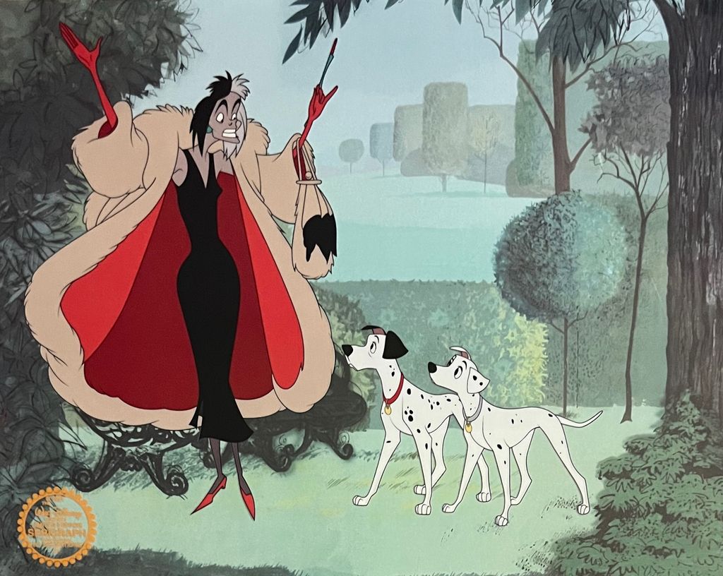 Disney Fine Art Cruella De Vil 101 DALMATIANS Limited Edition Sericel - photo 1