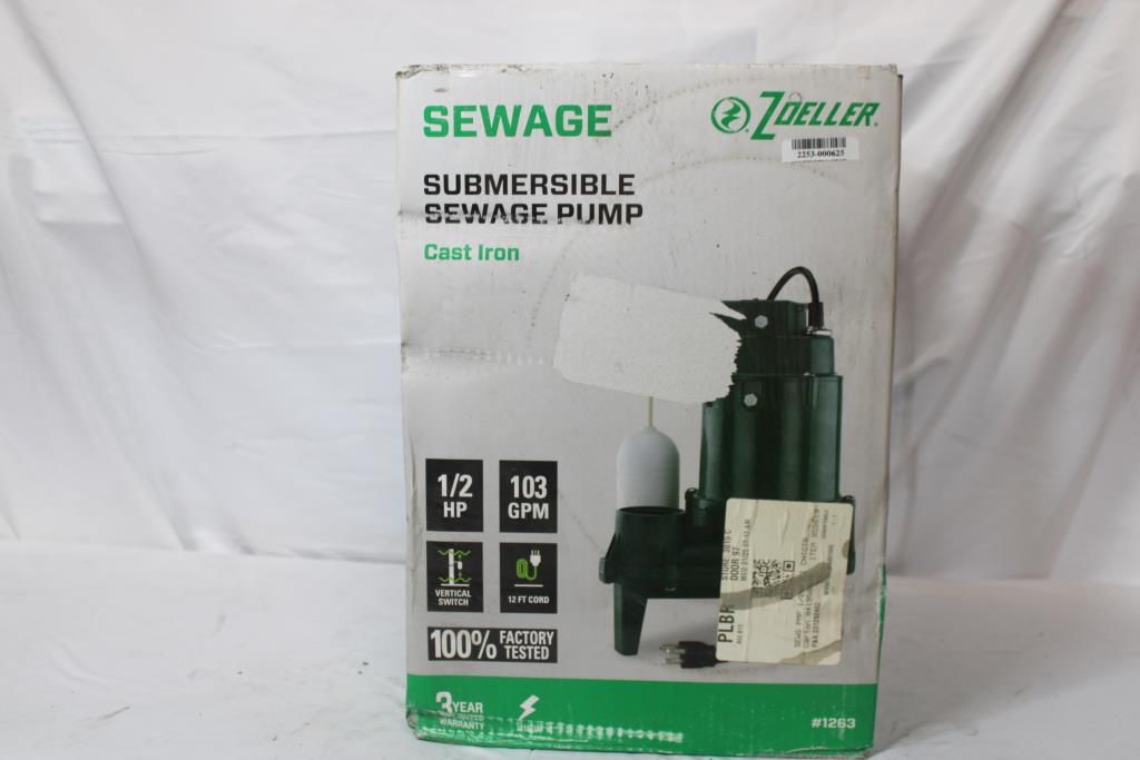 Zoeller Cast Iron Vertical Float Switch Submersible Sewage Pump - photo 1