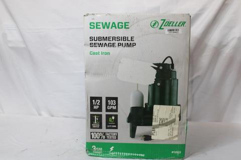 Zoeller Cast Iron Vertical Float Switch Submersible Sewage Pump