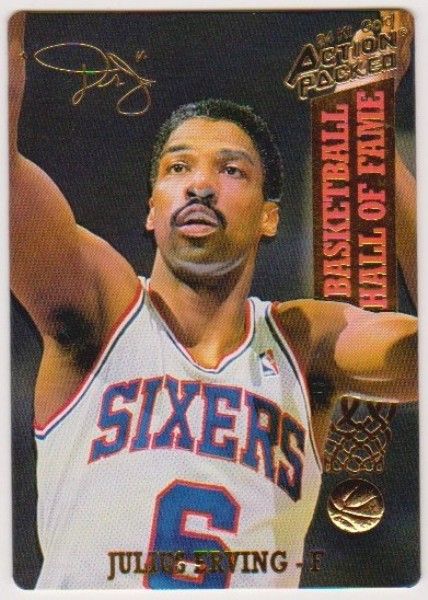 24 Kt Gold - Julius Erving - 1993 Action Packed 24 Kt Gold #56G Insert Card - #305/2500 - photo 1