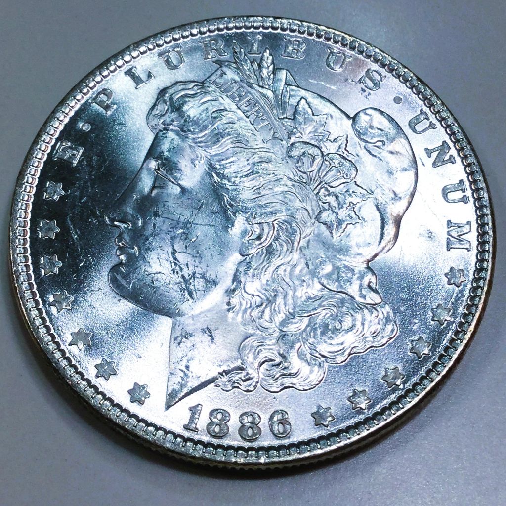 1886 Gem Uncirculated Morgan Silver Dollar Beautiful Coin - photo 1