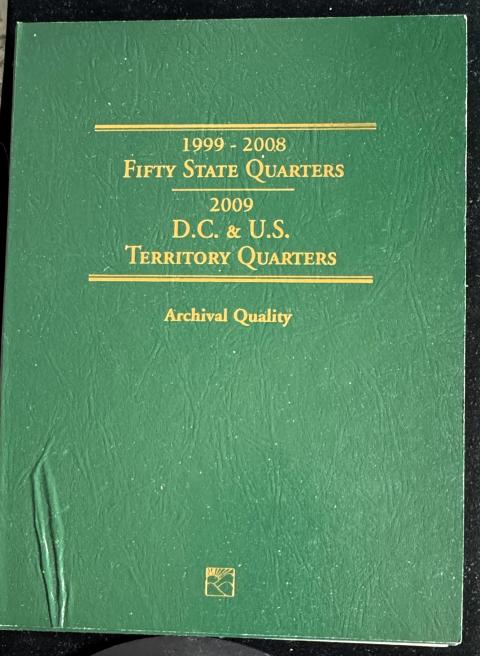 1999-2008 FIFTY STATE QUARTERS & D.C. & U.S TERRITORY INCOMPLETE SET (56 OF 58) BU COINS IN A LITTLETON FOLDER