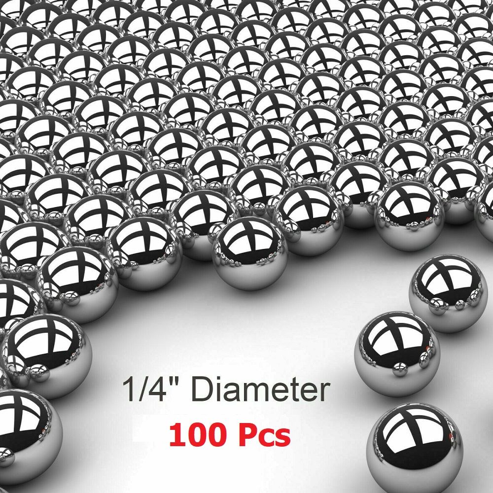 100 PC Steel Amo Balls 1/4" - photo 1