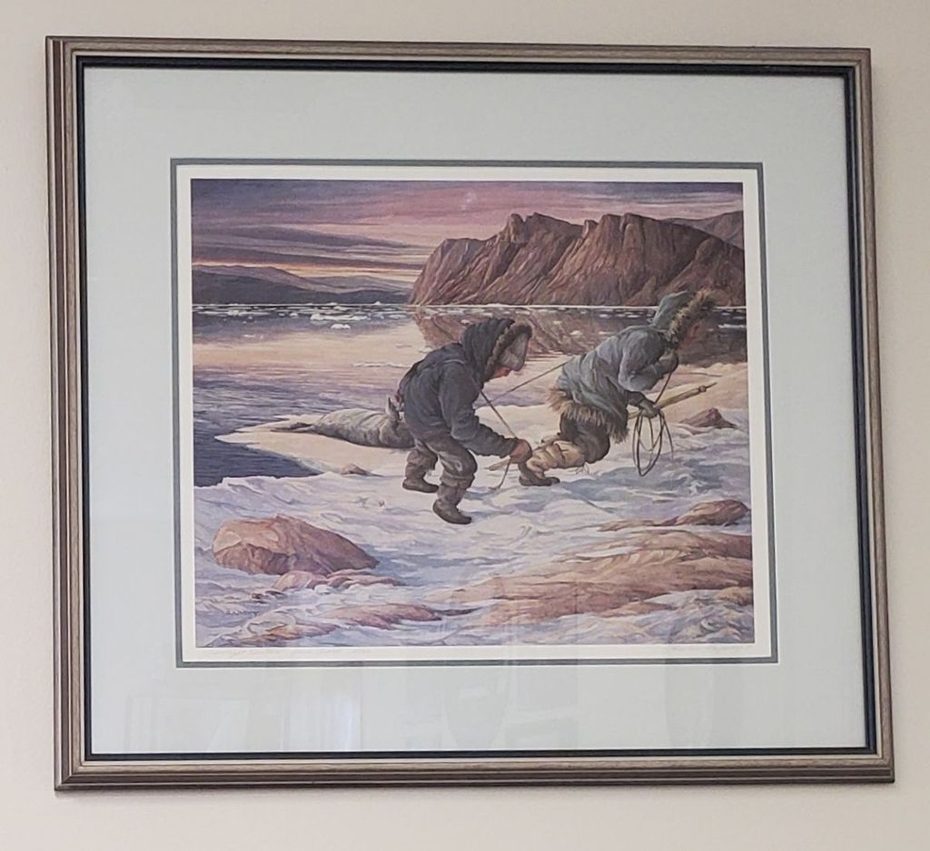 Vintage 1989 21/300 Signed Charlie Rapsky Framed Print Twilight Hunters - photo 1