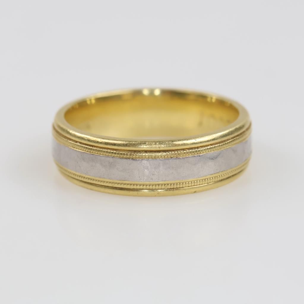 18kt Gold Platinum Band - photo 1