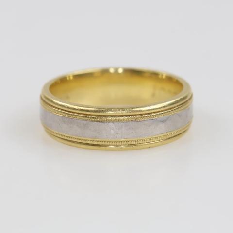 18kt Gold Platinum Band