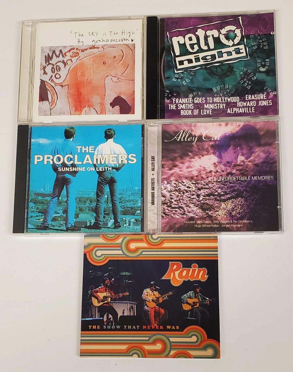 Lot of 5 CDs: Proclaimers, Retro Night, Alley Cat, Graham Coxon, Rain (1 Case Sep) - photo 1