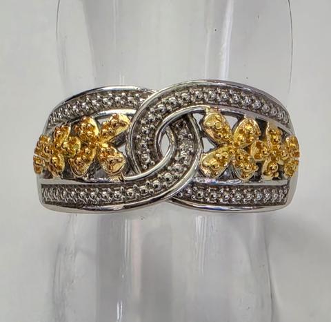No Reserve Natural Diamond  Ring Size 6