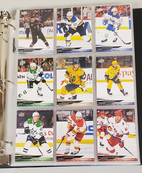 Lot of 260 2023-24 Upper Deck Series 2 NHL Hockey Cards Binder NM-M