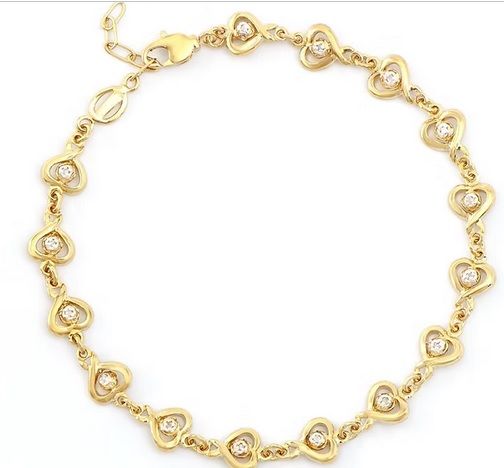 New! 0.13 ctw Natural Diamonds 18KGP Designer Bracelet MSRP $2,245 - photo 1