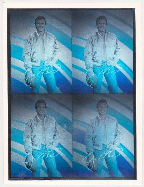 1991 Arena Holograms Joe Montana #1 Four Card Uncut Sheet - photo 1