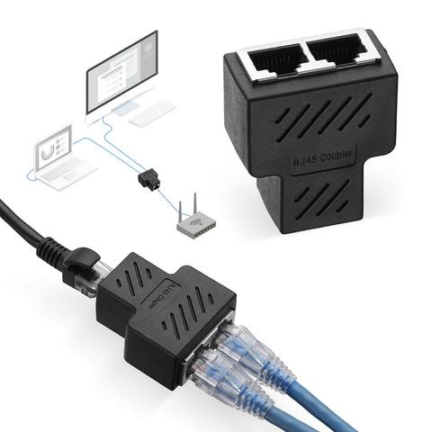 RJ45 Network Cable Splitter Adapter