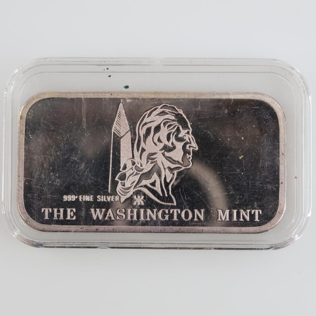 The Washington Mint Fine Silver 1 Troy Oz Bar - photo 1