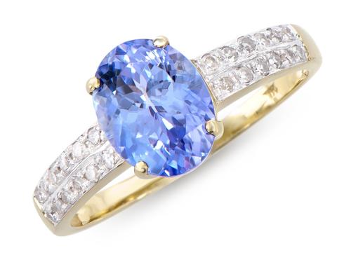 New $5,495 Value!1.95 Ctw GLS Certified Natural Tanzanite Diamond 14K Designer Gold Ring