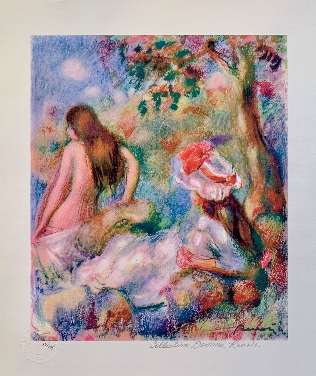 Fine Art Pierre Auguste Renoir BATHING Estate Signed Giclee - photo 1