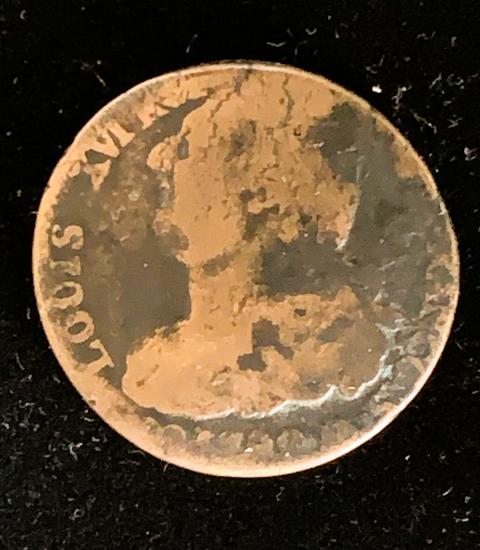 1792 FRANCE 2 SOLS, VINTAGE RARE COIN