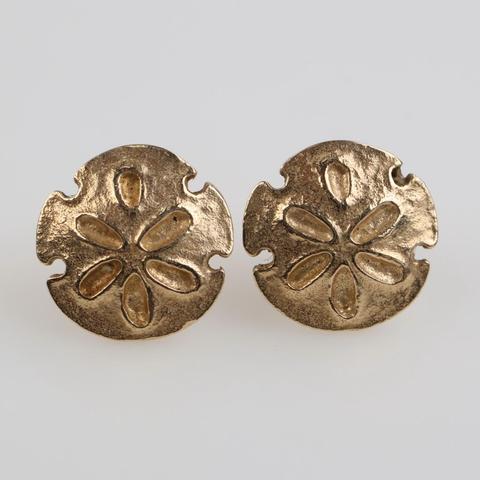 James Avery 14kt Gold Sand Dollar Stud Earrings