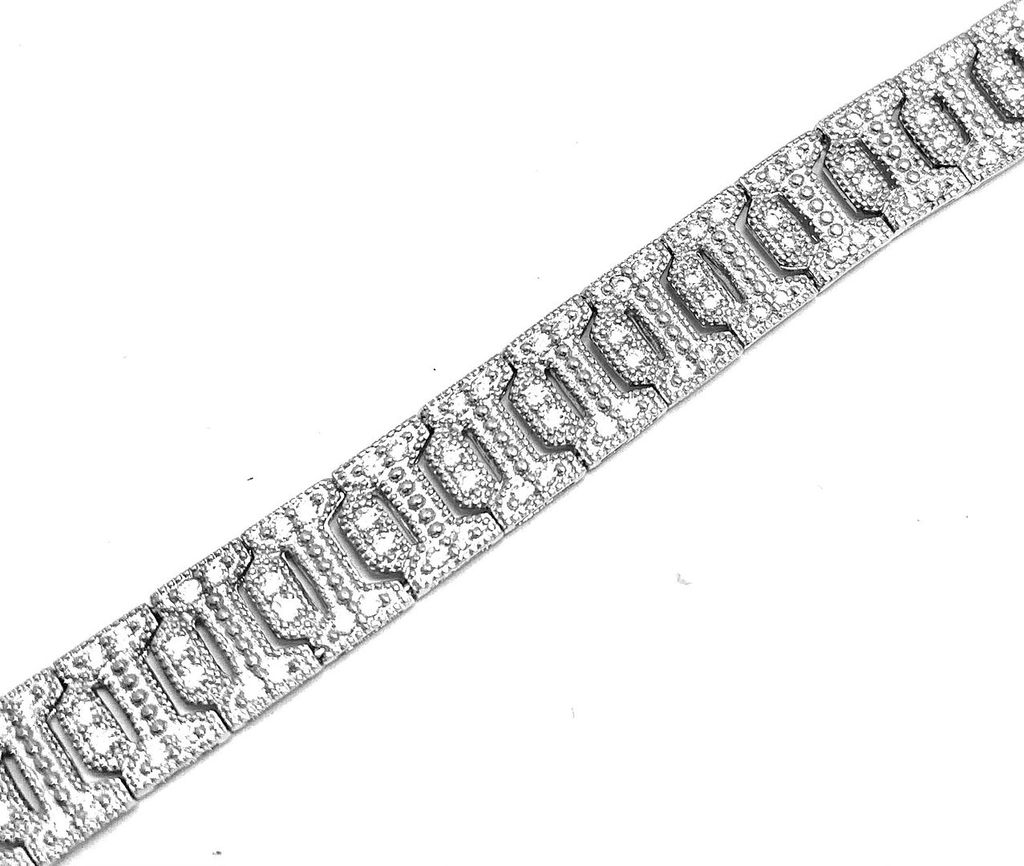 .925 Sterling Silver 1.50ctw Diamonique Diamond Tennis Bracelet - photo 1