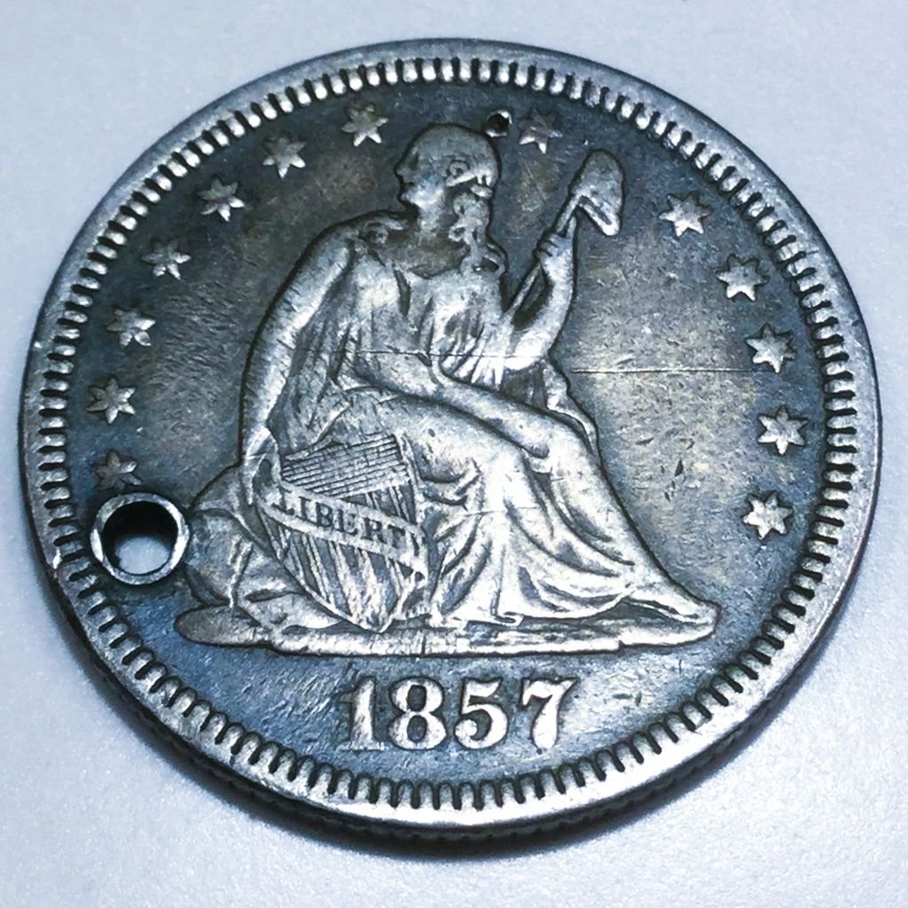 1857 Seated Liberty Quarter Beautiful High Grade Coin - photo 1