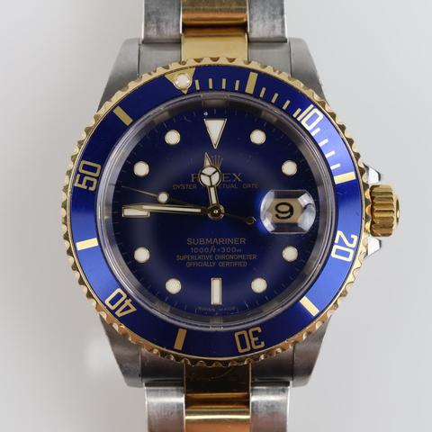 Rolex 18kt Gold Accent Submariner Watch- Evaluated By Our Certified Gemologist-AGS/GIA