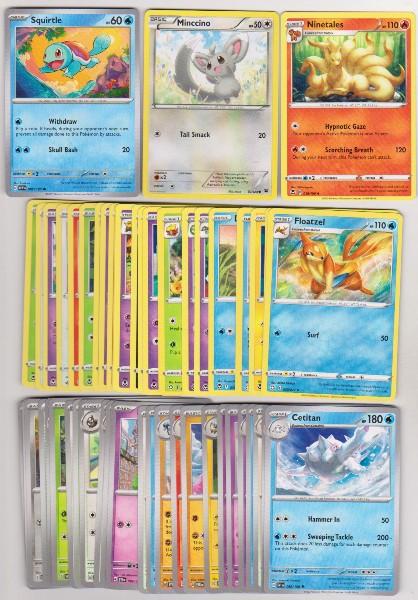 50 Different Pokemon Trading Cards w/ Squirtle + More