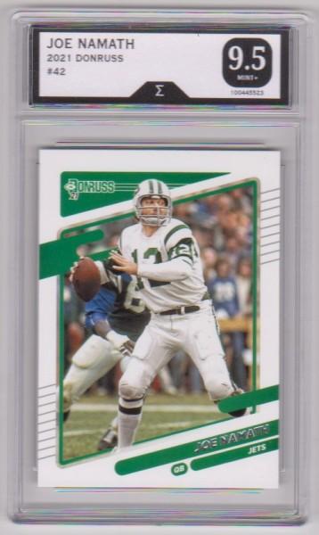 Graded Sigma Mint+ 9.5 - Joe Namath 2021 Donruss #42 Card