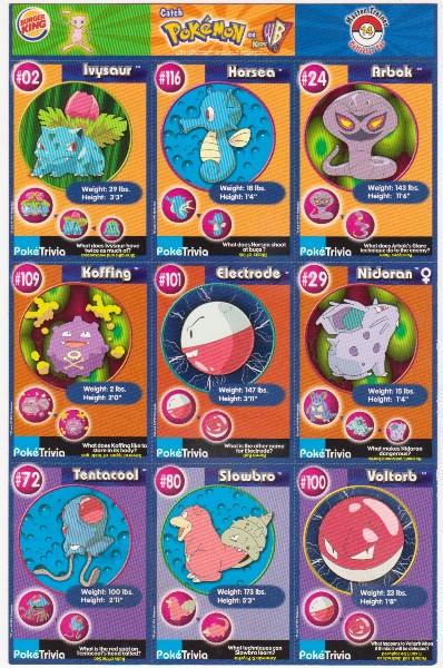 1999 Pokemon Master Trainer Collector Set Uncut 9 Card Uncut #14 Sheet