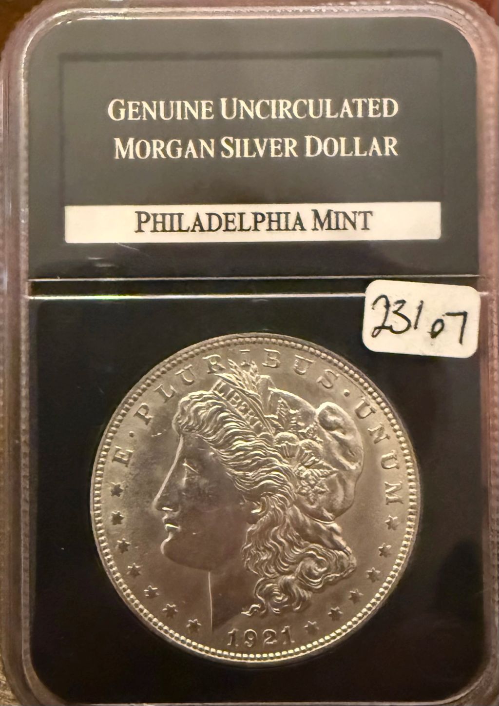 1921 Morgan Silver Dollar Philadelphia Mint Genuine Uncirculated 90% Silver - photo 1