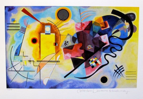Fine Art Wassily Kandinsky YELLOW, RED AND BLUE Estate Signed Giclee - photo 1
