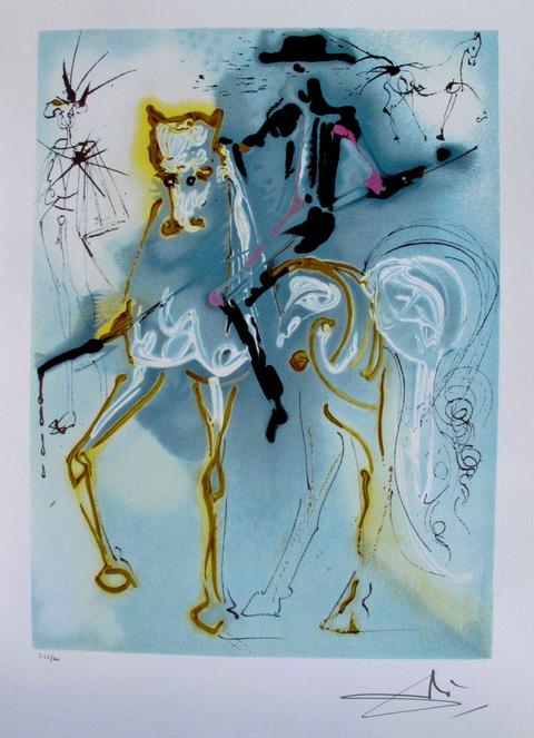 Salvador Dali PICADOR Signed Dalinean Horses Lithograph