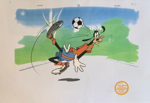 Fine Art DISNEY GOOFY SOCCER Limited Edition Sericel Animation Art Cel