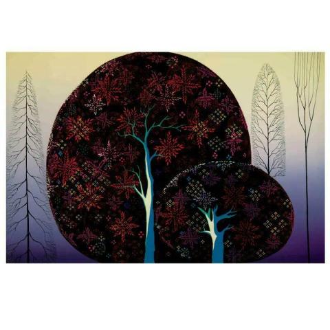 Eyvind Earle (1916-2000), "A Tree Poem" Limited Edition Serigraph on Paper; Numbered & Hand-Signed; COA.