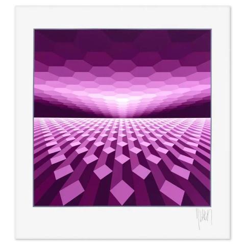Yvaral (1934-2002), "Horizon II" Limited Edition Serigraph, Numbered and Hand Signed with Letter of Authenticity