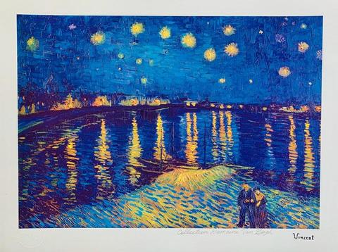 Fine Art Van Gogh STARLIGHT OVER RHONE Estate Signed Limited Edition Giclee