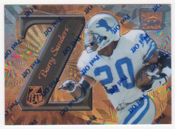 1997 Zenith Z-Team Barry Sanders #ZT14 Promo Card - photo 1