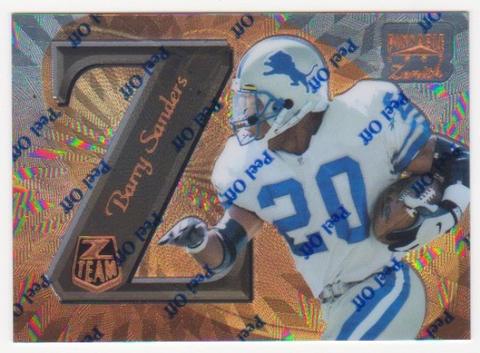 1997 Zenith Z-Team Barry Sanders #ZT14 Promo Card