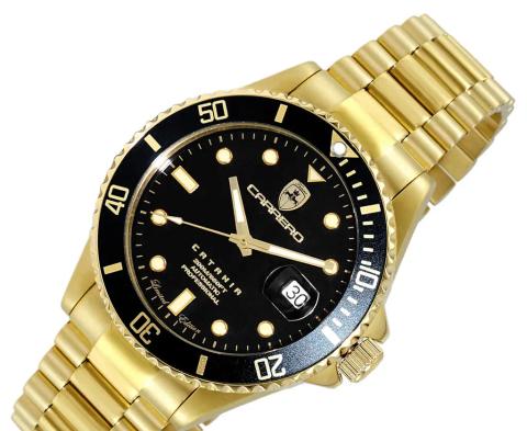Lechateau Watches Men's Automatic - Magnifying Date Dial with Exhibition Back - C1G888BK Retail at (MSRP: $ 2,124.00)