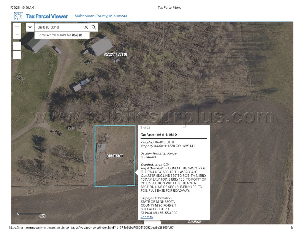 Mahnomen County Tax-Forfeiture (PID 06-018-0810) — photo 1