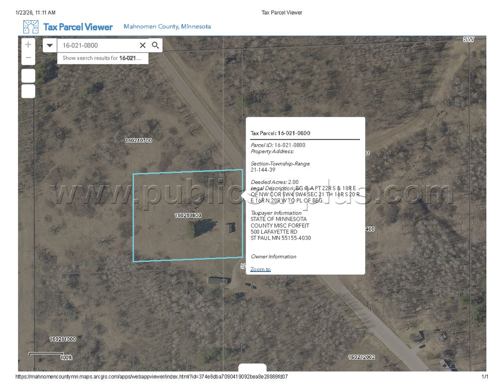 Mahnomen County Tax-Forfeiture (PID 16-021-0800) — photo 1
