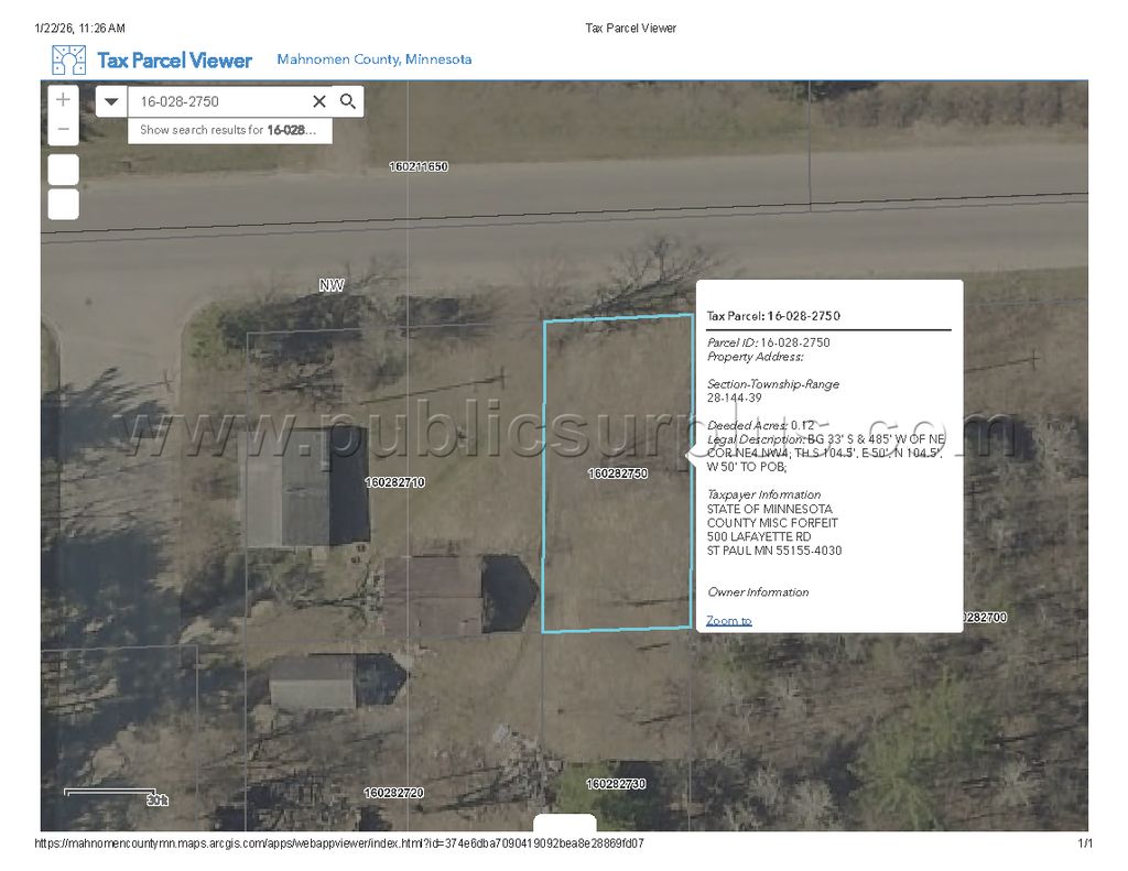 Mahnomen County Tax-Forfeiture (PID 16-028-2750) — photo 1