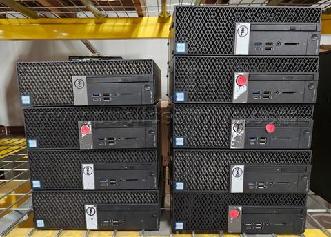 Lot of 9 Dell PC's