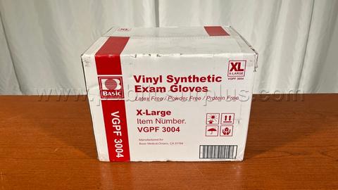 Case of Basic Vinyl Synthetic Exam Gloves (XL) - 2892