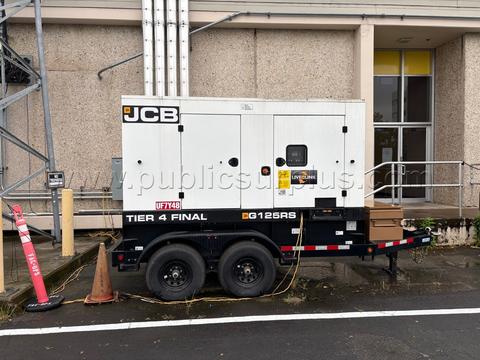 2021 JCB Mobile Diesel Generator Model G125RST4F Low Hours