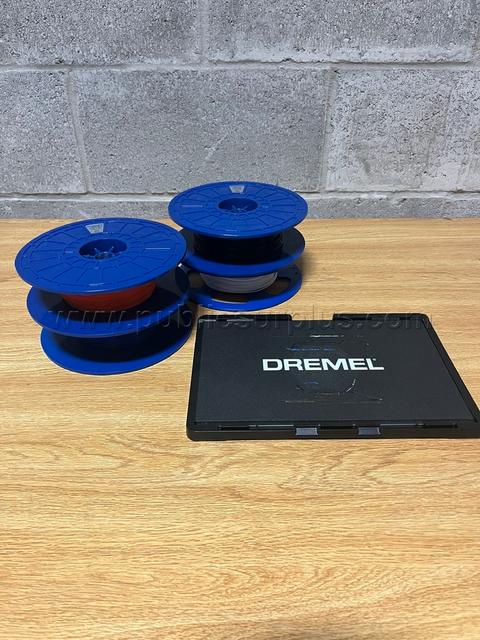 Lot of 4, Dremel 3D Printing Filament w/ Board